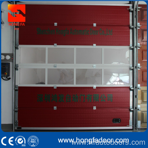 Fire station overhead sectional door